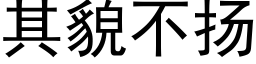 其貌不揚 (黑體矢量字庫)