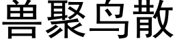 兽聚鸟散 (黑体矢量字库)