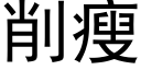 削瘦 (黑体矢量字库)