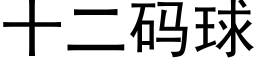 十二碼球 (黑體矢量字庫)