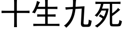 十生九死 (黑體矢量字庫)