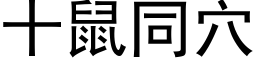 十鼠同穴 (黑體矢量字庫)