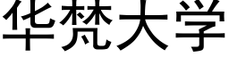 華梵大學 (黑體矢量字庫)