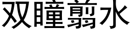 双瞳翦水 (黑体矢量字库)