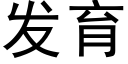 发育 (黑体矢量字库)