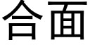 合面 (黑體矢量字庫)