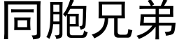 同胞兄弟 (黑体矢量字库)