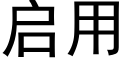 启用 (黑体矢量字库)