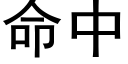 命中 (黑体矢量字库)