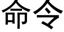 命令 (黑体矢量字库)