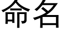 命名 (黑体矢量字库)