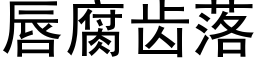 唇腐齒落 (黑體矢量字庫)