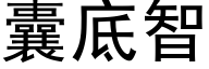 囊底智 (黑體矢量字庫)