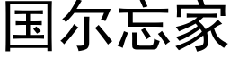 国尔忘家 (黑体矢量字库)