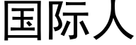 国际人 (黑体矢量字库)