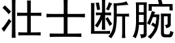 壯士斷腕 (黑體矢量字庫)