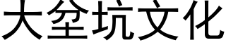 大坌坑文化 (黑體矢量字庫)