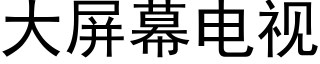 大屏幕电视 (黑体矢量字库)