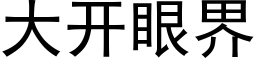 大開眼界 (黑體矢量字庫)