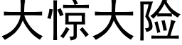 大驚大險 (黑體矢量字庫)