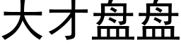 大才盤盤 (黑體矢量字庫)