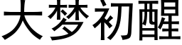 大夢初醒 (黑體矢量字庫)