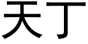 天丁 (黑體矢量字庫)