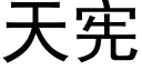 天宪 (黑体矢量字库)