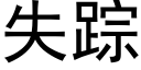 失蹤 (黑體矢量字庫)