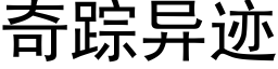 奇蹤異迹 (黑體矢量字庫)