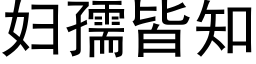 婦孺皆知 (黑體矢量字庫)