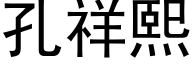 孔祥熙 (黑體矢量字庫)