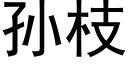 孙枝 (黑体矢量字库)