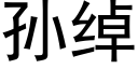 孙绰 (黑体矢量字库)