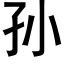 孫 (黑體矢量字庫)