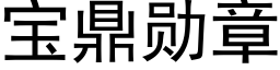 寶鼎勳章 (黑體矢量字庫)