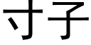 寸子 (黑體矢量字庫)