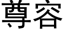 尊容 (黑体矢量字库)