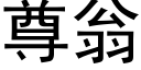 尊翁 (黑體矢量字庫)