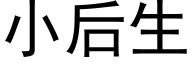 小后生 (黑体矢量字库)