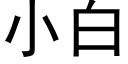 小白 (黑體矢量字庫)