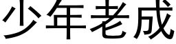 少年老成 (黑体矢量字库)