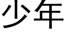 少年 (黑體矢量字庫)