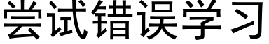 嘗試錯誤學習 (黑體矢量字庫)