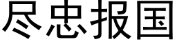 尽忠报国 (黑体矢量字库)