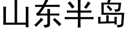 山東半島 (黑體矢量字庫)