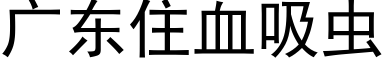 廣東住血吸蟲 (黑體矢量字庫)