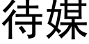 待媒 (黑體矢量字庫)