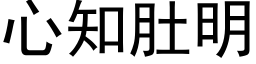 心知肚明 (黑體矢量字庫)