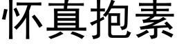 怀真抱素 (黑体矢量字库)